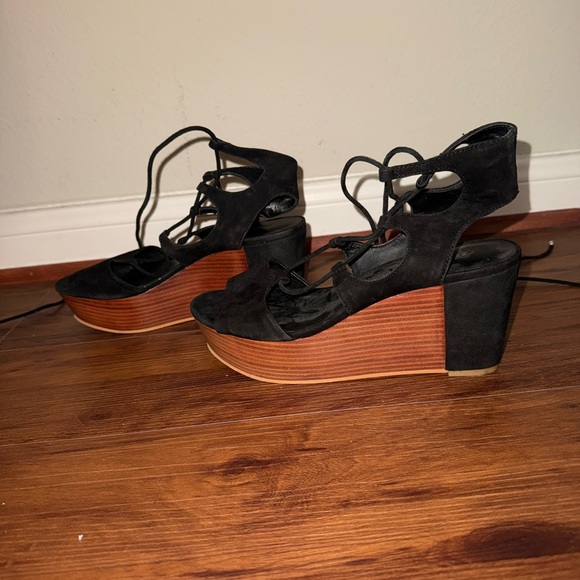 Rebecca Minkoff Lace-Up chunky wedge heel Sandals - Picture 1 of 6